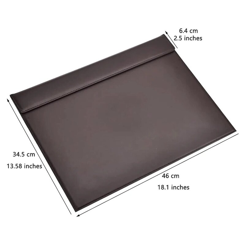 A4 Arquivo Prancheta de Papel, Desenho e Escrita Board, grande Desk Pad, PU Leather Desktop Mat, Material de Escritório Fixação, 18x14"