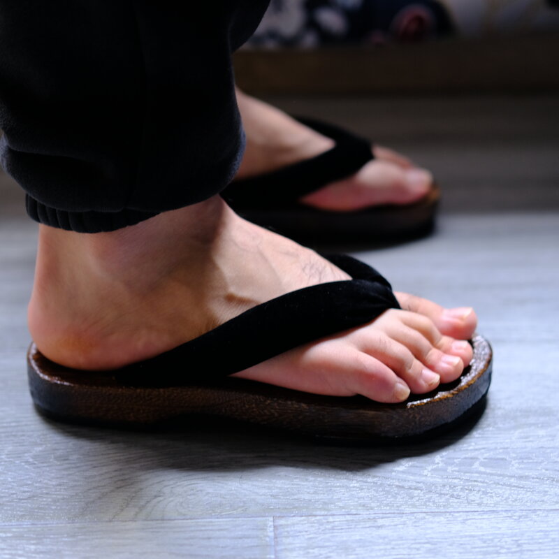 Chanclas japonesas Geta para hombre y mujer, zapatillas de suela gruesa de madera, zuecos japoneses, sandalias
