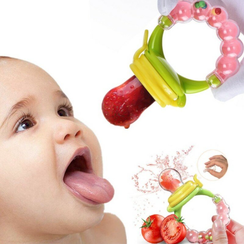 Massaggiagengive per denti Bebe ciuccio mangiatoia per alimenti freschi accessori per bambini neonato Silicone riso cereali bottiglia di frutta spremere