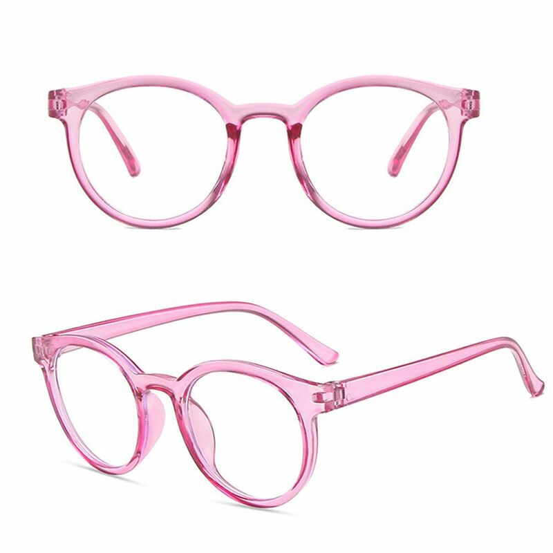 Dzieci chłopcy dziewczęta okulary ochrona Online zajęcia Ultra lekka rama okrągłe okulary okulary dla dzieci anty-niebieskie światło