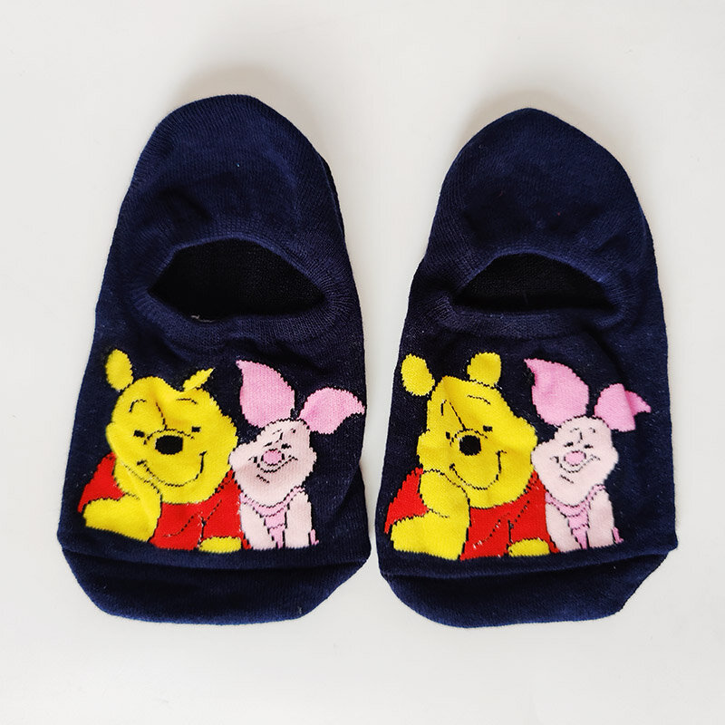 น่ารัก Disney Mickey Mouse ถุงเท้าสั้นผู้หญิง25สไตล์ฤดูร้อน Minnie Stitch สาวฝ้ายถุงเท้าเรือข้อเท้าต่ำผู้หญิงถุงเท้า
