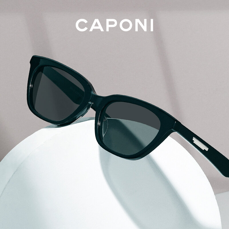 CAPONI Acetate Women Sunglasses Vintage Brand Designer Cat Eye Stylish Eyewear High Quality Nylon Shades UV400 Protection CP7562