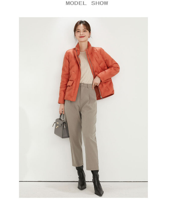 Neue Frau Mode Daunen jacke Puffer Jacke Stand Kragen Mantel Marke gute Qualität geprägte Jacken warme Mantel Tops ultraleicht