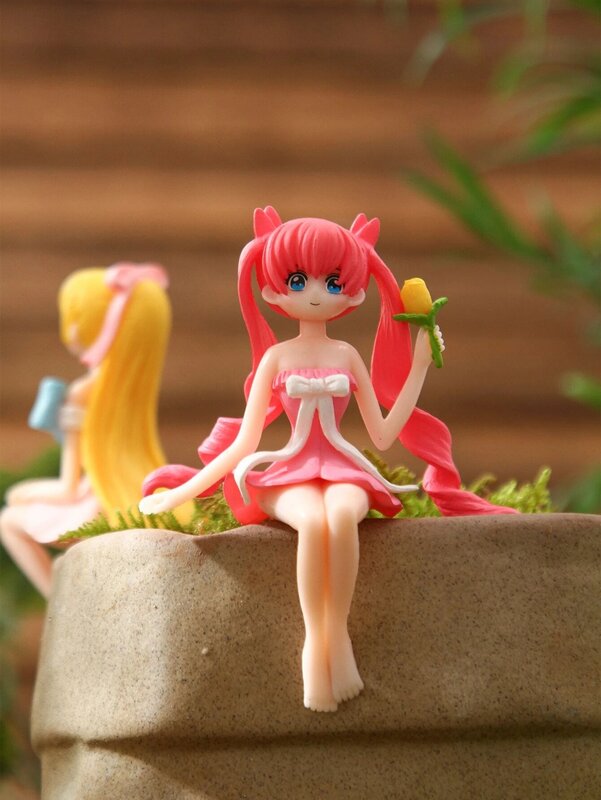 4 pz/set Anime kawaii Action Figure Toys Cute Sitting posture Figurine Dolls bambini bambini regalo di natale decorazioni per la casa