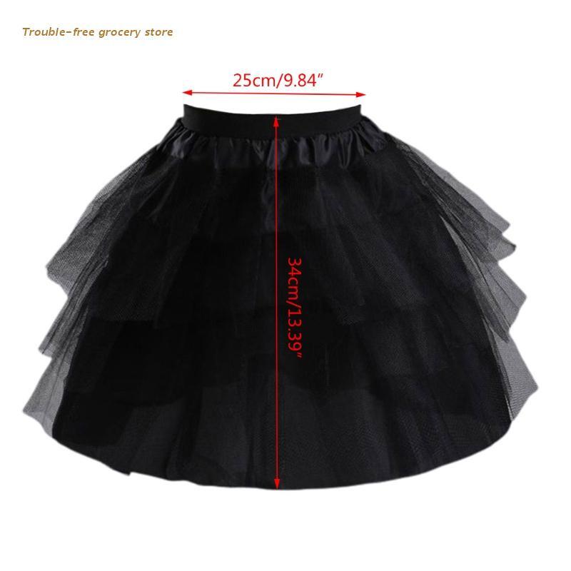 Cosplay Maid Wear Lolita halka krótki bez obręczy halka dziewczyny balet Mesh spódnica z przędzy halki