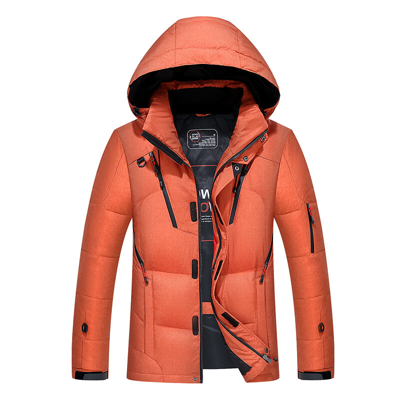 2022 NEW Mens Winter  Warm down jacket Practical Waterproof Zipper Pocket High Quality white duck down jacket Men wind down coat