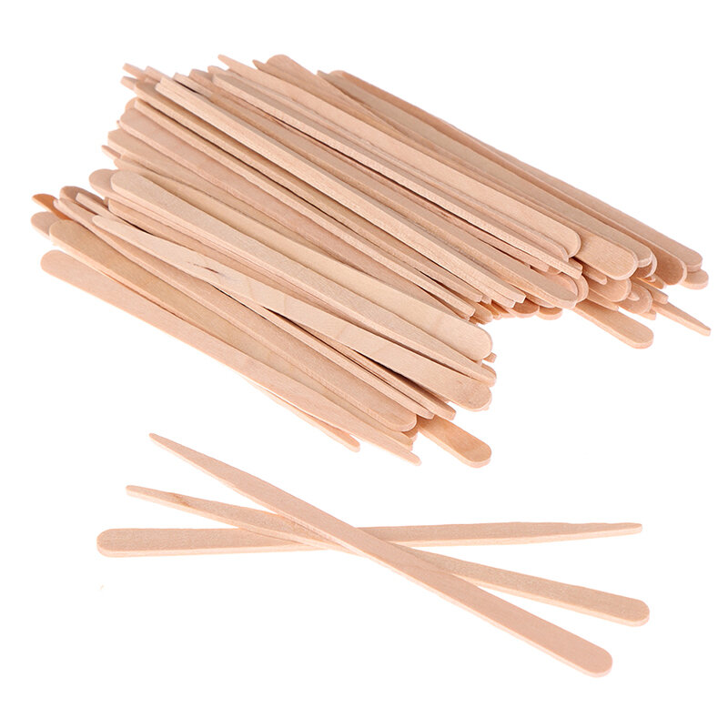 Hair Removal Wax Stick Disposable Wooden Wax-coated Scraper Body Care Tools Waxing Stick Beauty Toiletry Wood Kits 100pcs/bag