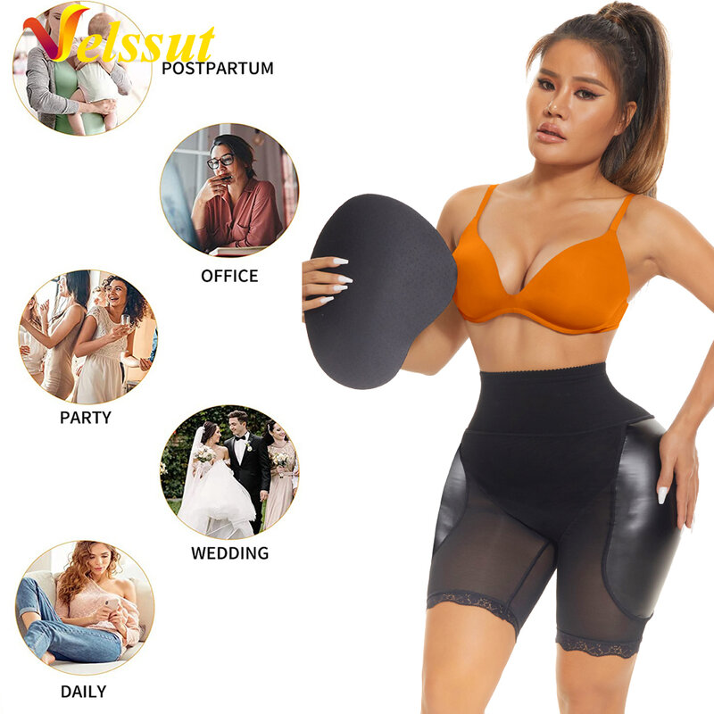 Velssut-bragas moldeadoras de glúteos para mujer, ropa interior moldeadora de cuerpo, potenciador de cadera, bragas moldeadoras de vientre de cintura alta