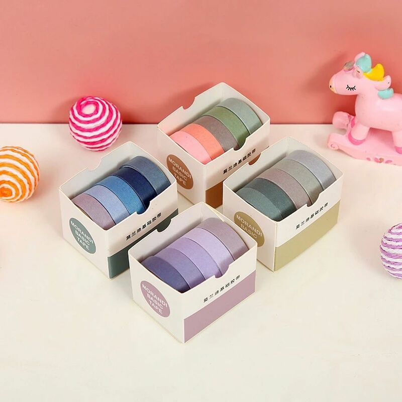 School Supplies Students Stationery Office Supply Solid Color Decorative Tape Tape Set Scrapbooking Adhesive Tape Masking Tape