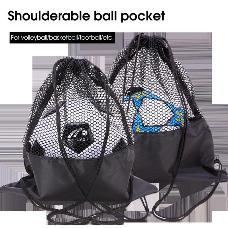 Storage A Ball Scratch-resistant Mesh Drawstring Double Shoulder Bag for Travel