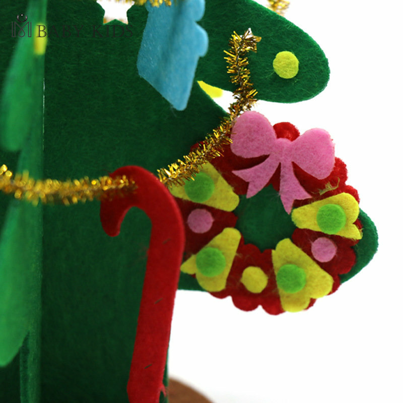 ثلاثية الأبعاد لتقوم بها بنفسك شعرت شجرة عيد الميلاد الاطفال لعب للأطفال رياض الأطفال الحرف ثلج ألعاب تعليمية الديكور هدايا للأطفال