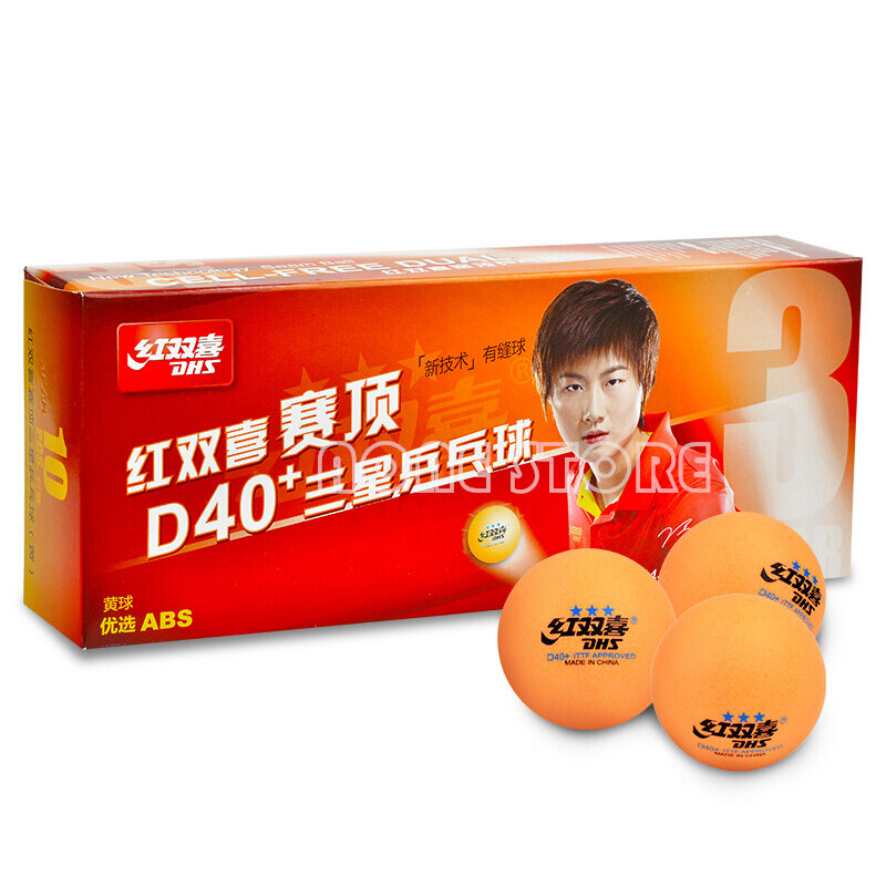 DHS 3 Star D40 + pallina da Ping Pong 3 stelle nuovo materiale ABS espanso Poly Plastic Original DHS Ball palline da Ping Pong a 3 stelle