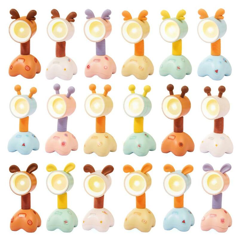 Mini LED Night Light Cute Animals Table Lamp LED Portable Reading Decor Gifts for Kids Students Bedroom Decoration
