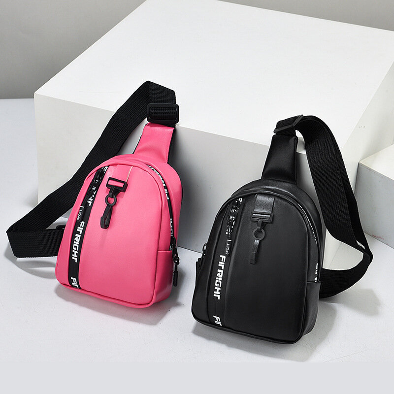 Chest Bag Women Fashion Trend Shoulder Crossbody Bag PU Men's Crossbody Bag  Fashion Small Shoulder Bag Unisex