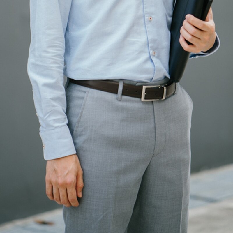 Cinto masculino elegante e moderno com fivela automática, equipamento prático multiuso para adultos masculinos