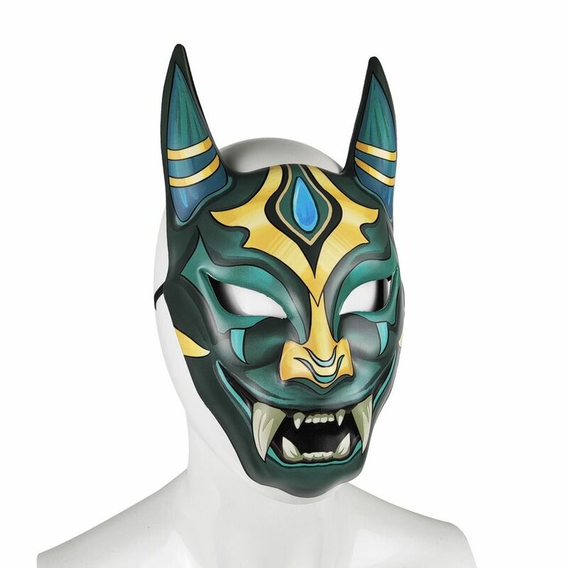 Rekwizyty maska Halloween Hannya maski zabawki do sztuczek pełna twarz duch duch Hannya maska Halloween PU Halloween maskarada Cospaly Unisex
