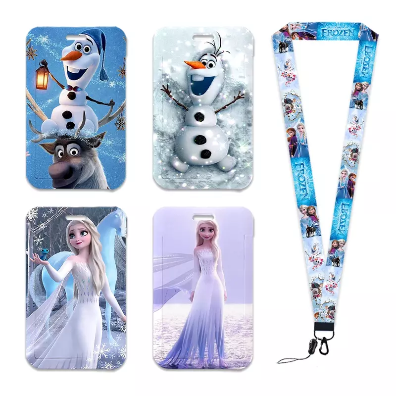 Frozen Anna Lanyards Voor Sleutels Ketting Id Creditcard Cover Pass Mobiele Telefoon Charme Nekbanden Badge Houder Accessoires Geschenken