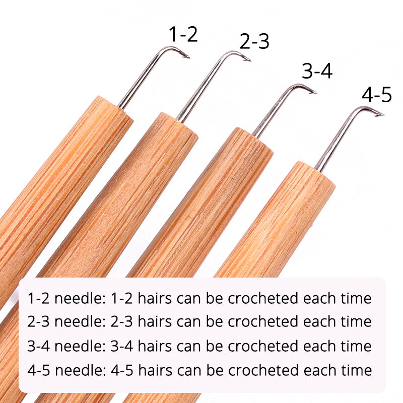 Wooden Handle Ventilating Needles For Wig Making Wig Needle Hooking For Repair Lace Wig & Hairpiece False Beard Making Needle