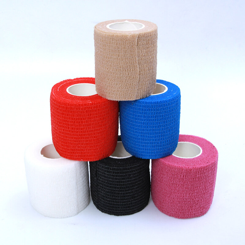 1 rolo auto-adesivo elástico bandagem elastoplast esportes envoltório fita protetor de pele ataduras curtidas curativo remendo primeiros socorros bandagem