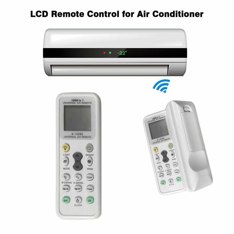 Universele Lcd A/C Muli Afstandsbediening Rc 433Mhz Frequentie Voor Airconditioning Voor Conditioner Eenvoudige Bediening K-1028E