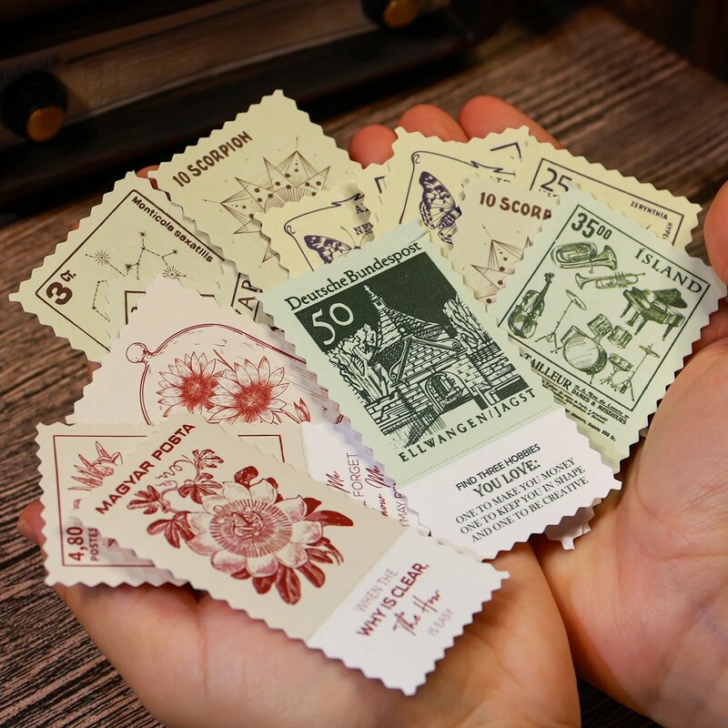 8 paczek/seria znaczków wiadomości retro naklejka karteczki na wiadomości