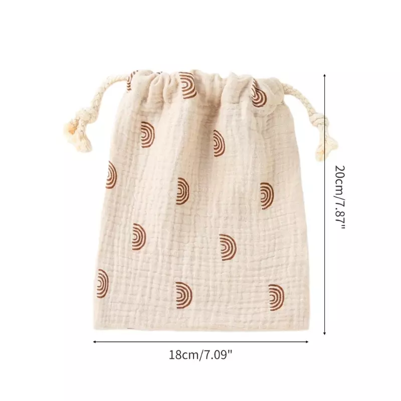 Saco armazenamento fraldas infantis saco pano bebê seco molhado crepe-algodão saco fraldas bebê organizar