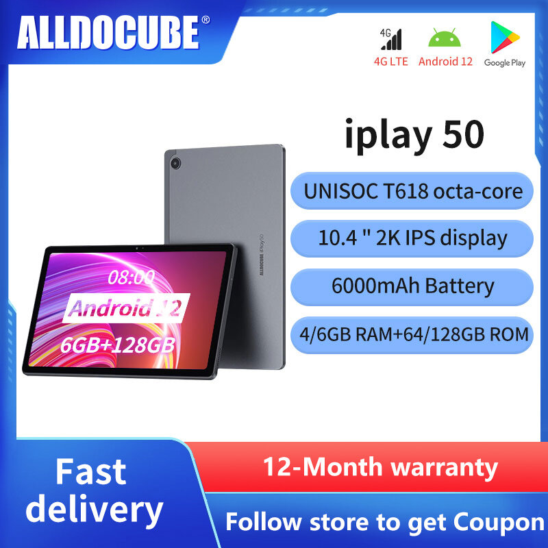 ALLDOCUBE kPad  Android 11 Tablet PC 10. 4-calowy 4GB RAM 64GB ROM 4G Lte tablety telefoniczne octa-core Unisoc T610 2K ekran