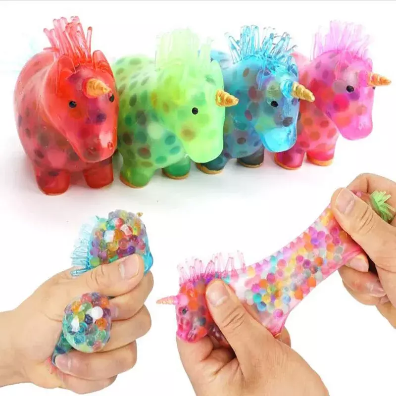 Palle antistress unicorno luminoso giocattolo spremere giocattoli antistress agitarsi Squishy Kawaii palla antistress per bambini adulti giocattoli antistress