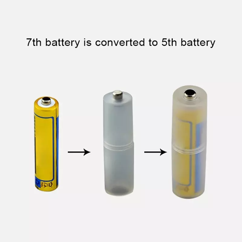 Adaptador de batería seca de plástico AAA a AA, convertidor de iones de litio, soporte de batería portátil, caja de almacenamiento, conmutador