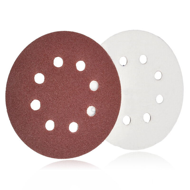 20pcs Round Sandpaper 8 Hole Sanding Discs Hook And Loop Grit 40-2000 5 Inch 125mm Abrasive Tools Sanding Paper