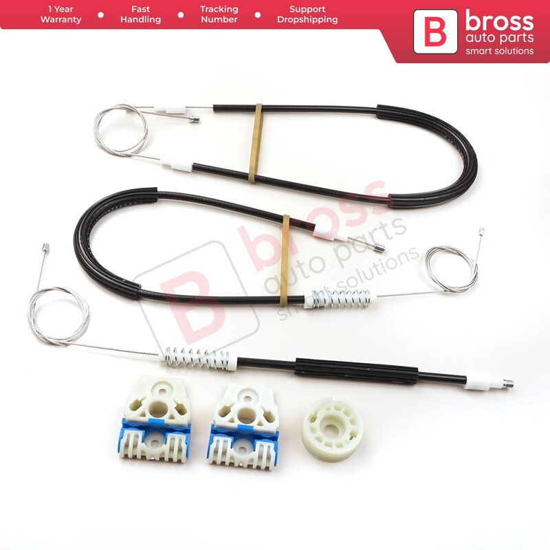 Bross Auto-onderdelen BWR810 Elektrische Ruitbediening Regulator Reparatie Kit Voor Rechts Deur Voor Vw Passat B6 2005-2009 snelle Verzending