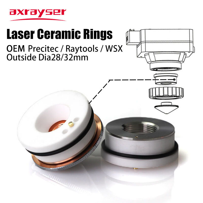 Special Laser Ceramic Body Nozzles Holder D32/28 Precitec-KTXB Raytools-3D WSX-Mini TONY for Fiber Laser Cutting Welding Machine