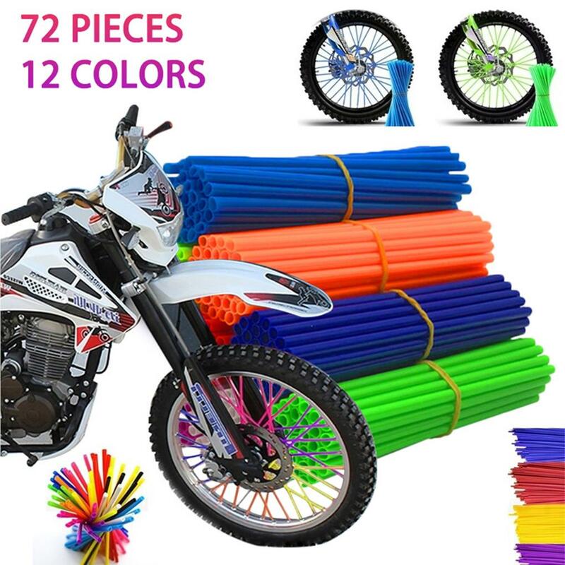 36/72PCS Off-Road Motorcycle Modification Accessories Tire Spoke Dirt Decoration Spoke Covers Motorcycle Supplies Spoke Covers