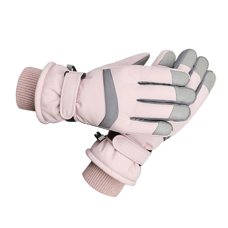 Зимние теплые перчатки с сенсорным экраном, водонепроницаемые зимние перчатки для сноуборда для взрослых