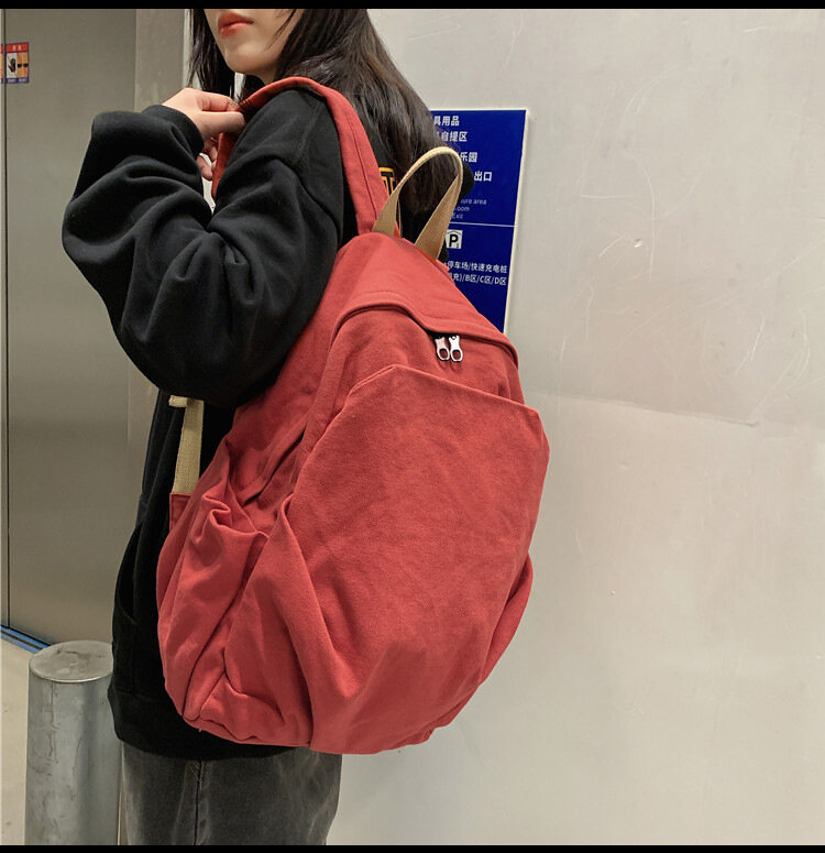 Schul rucksack für Studenten Vintage neue koreanische adrette Stil Unisex Reiß verschluss lässig Hoch leistungs rucksack