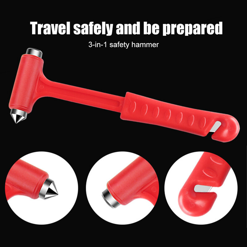 2-in-1 Car Seat Belt Cutter Window Breaker Safety Escape Rescue Tool Seat Belt Cutter  Mini Safety Hammer Car Emergency Rescue