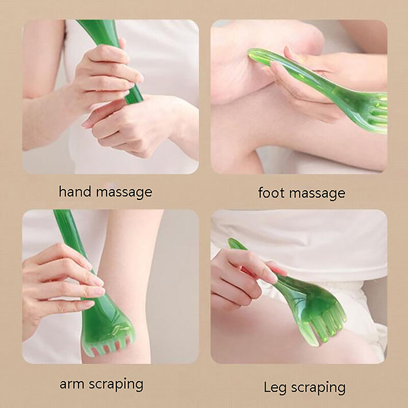 Massageador de cabeça de cinco garras, couro cabeludo Gua Sha para massagem corporal, pescoço e pernas, raspagem, massagem visagem