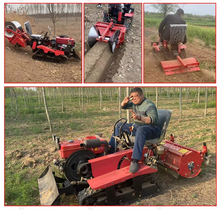 Agricultural multifunctional machinery cultivator rotary tiller agricultural mini crawler