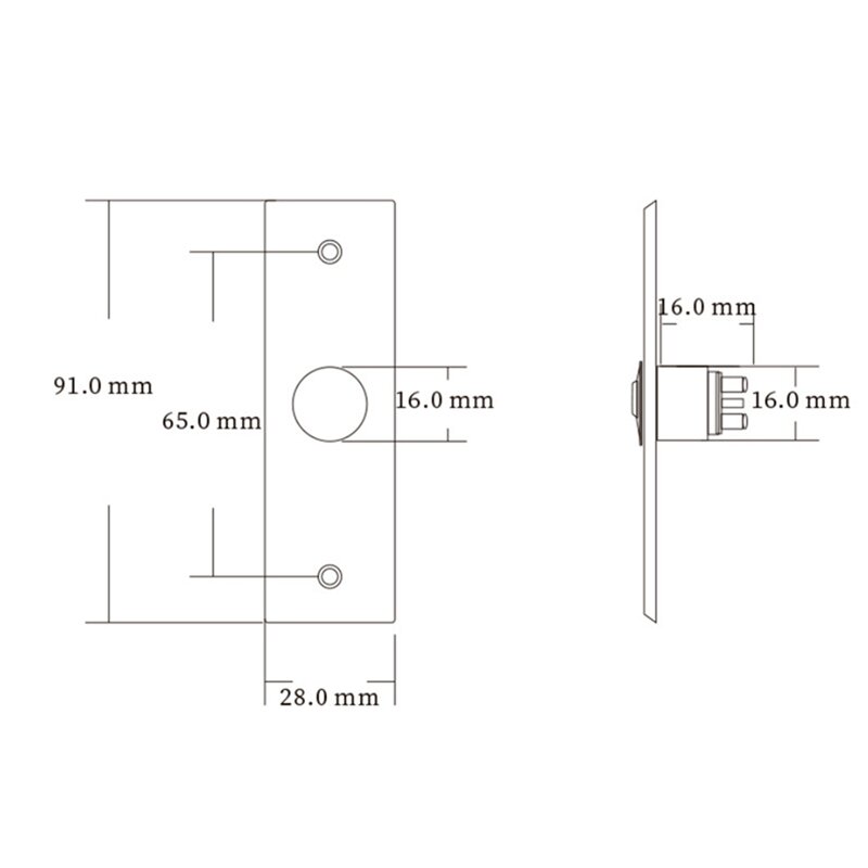 Stainless Steel Exit Button Switch For Lock Door Access Control System Door Push Exit Door Release Button Alloy Switch