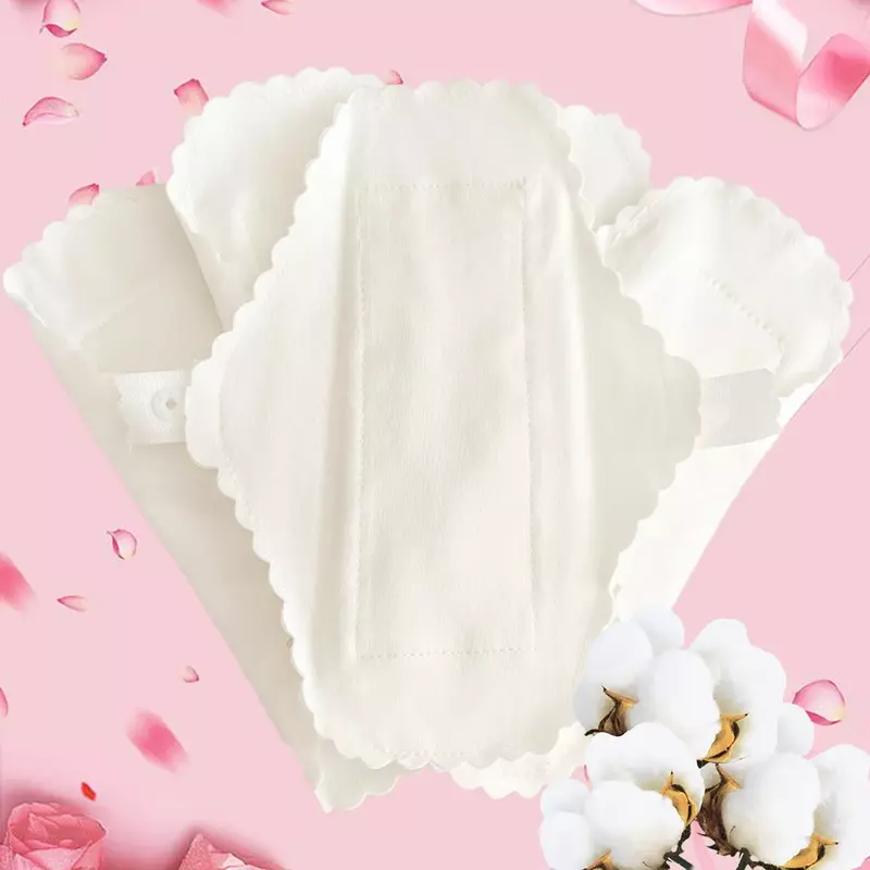 Almohadillas sanitarias finas reutilizables de algodón para mujer, 2 piezas, lavables, a prueba de fugas, higiénicas, menstruales, 180MM