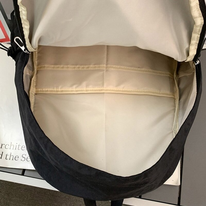 Ransel sekolah nilon wanita tas sekolah modis ransel Laptop keren tas buku siswa tas harian besar 517D