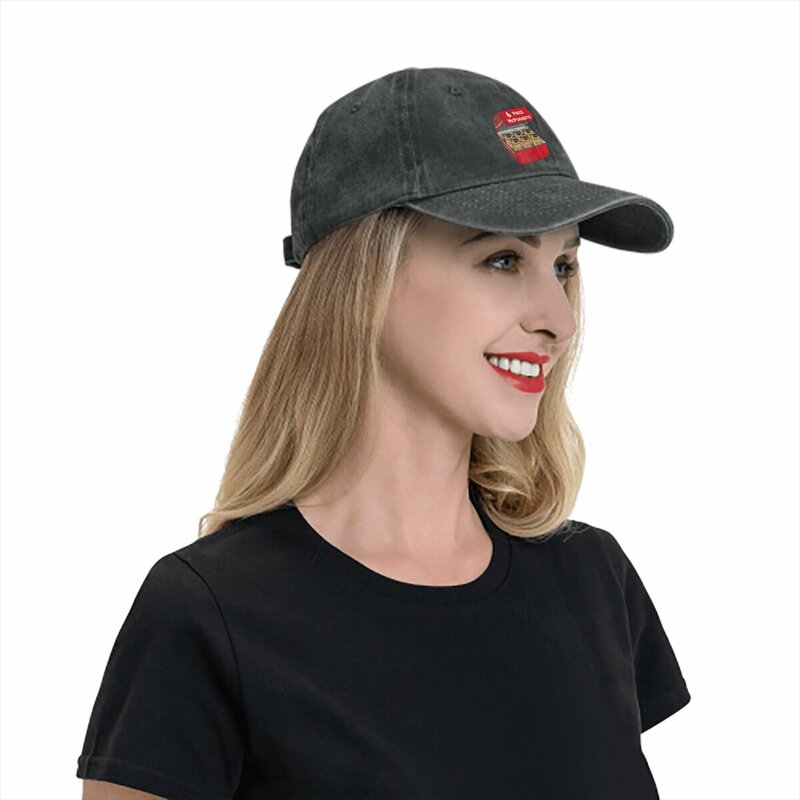 Mcpuggets-女性用単色野球帽、私は元気です。帽子、サンバイザー、犬のピークキャップ、帽子お父さん、6個