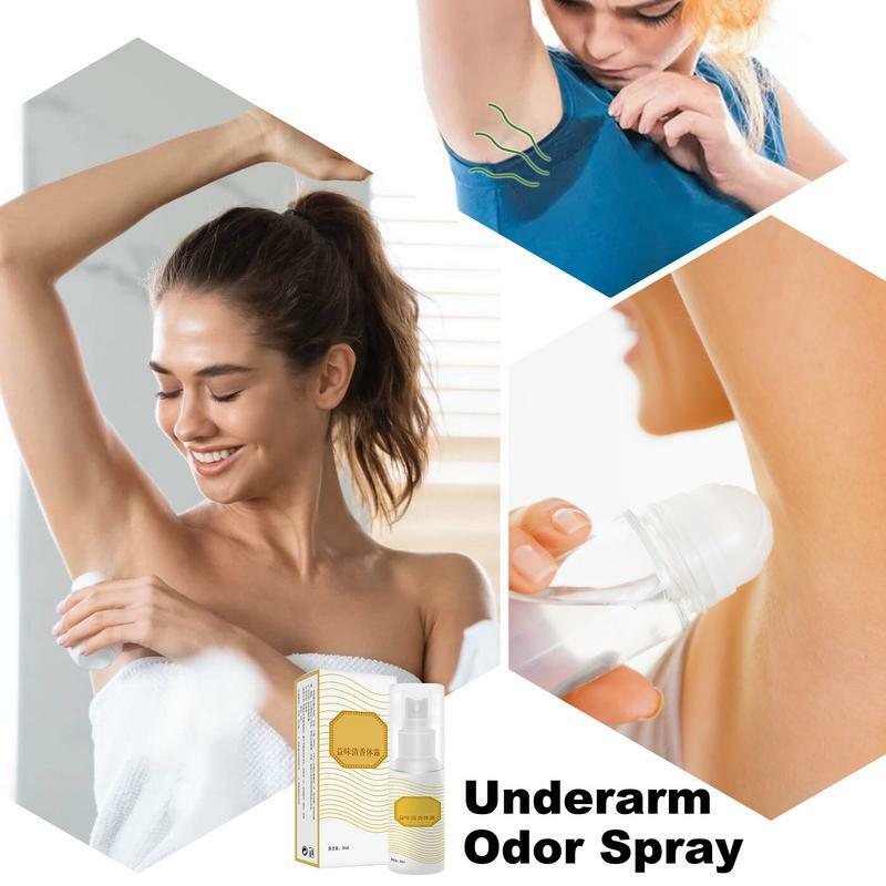 Antiperspirant aromatic Spray Underarm deodorizing spray Moisturizing Armpit Antiperspirant Spray Natural Herbal Non-Staining