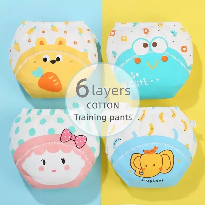 3PC Waterproof Reusable Cotton Baby Training Pants Infant Shorts Underwear Cloth Baby Diaper Nappies Panties Nappy Changing