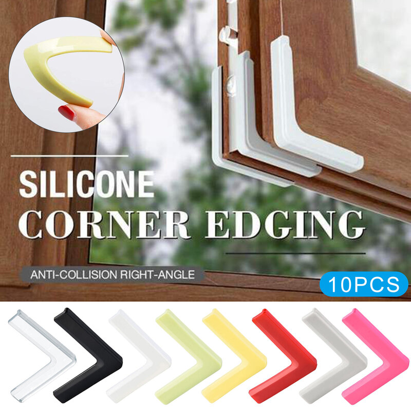 10pcs Pvc Anti-Collision Right-Angle Furniture Edge Protectors Child Anti-Bump Protection Cover Glass Table Corner Wrapping