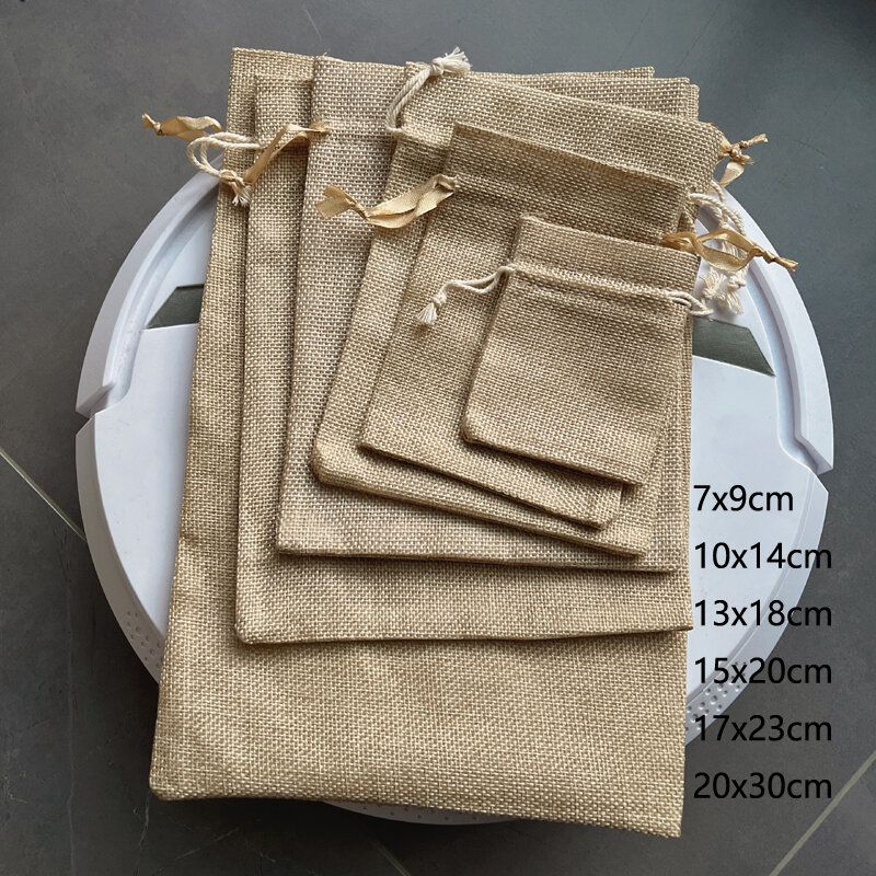90pcs Jewelry Packaging Bags Display Storage Bag Jute Bag Sack Unique Drawstring Gift Bags for Festive Occasion Wedding Presents