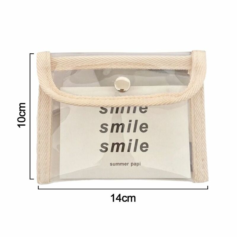 Fashion Credit Card Bag NEW Transparent PVC Transparent Cosmetic Bag ID Card Waterproof Coin Purse Women