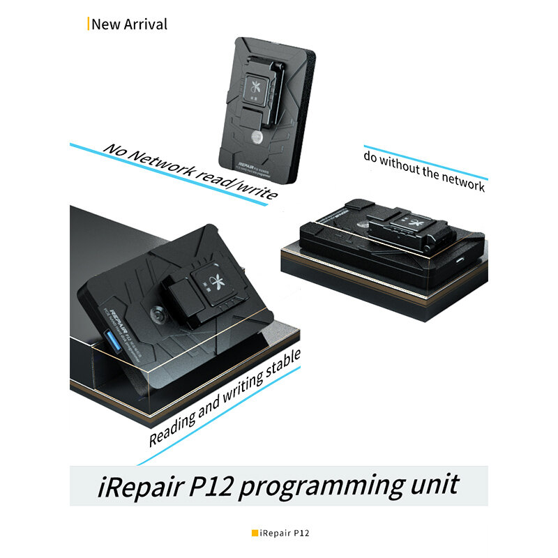 MJ iRepair P12 BGA110 PCIE Disco Rígido Programador NAND Tester para iPhone 6 a 11 promax DFU Leitura e Escrita SN Repair Tools