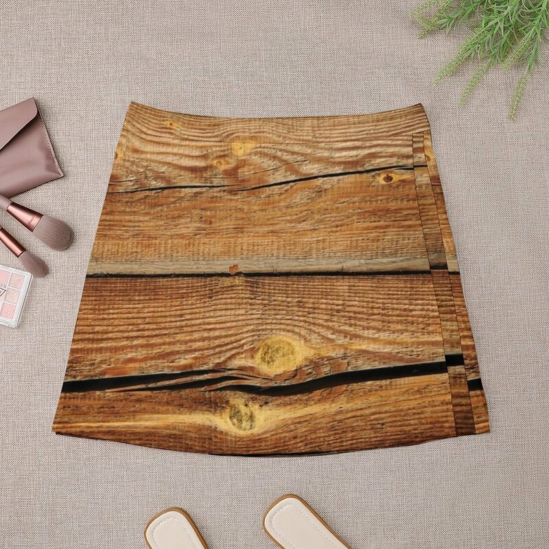 Motif de planches de bois pour le travail du calcul, jupe GérMini, jupes coréennes, style jupes de pharmacien pour femmes
