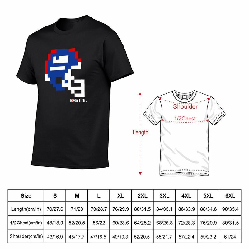 Oryginalny kask GIA - Tecmo Bowl Shirt T-Shirt letni top personalizowany t-shirt męski